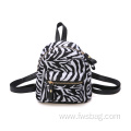 Custom PU leather backpack school cute Cotton backpack